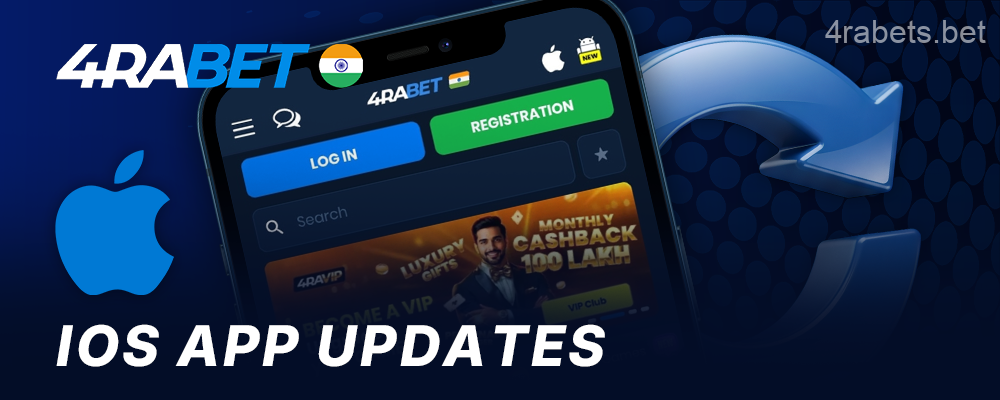 Updating the 4rabet app on an iPhone