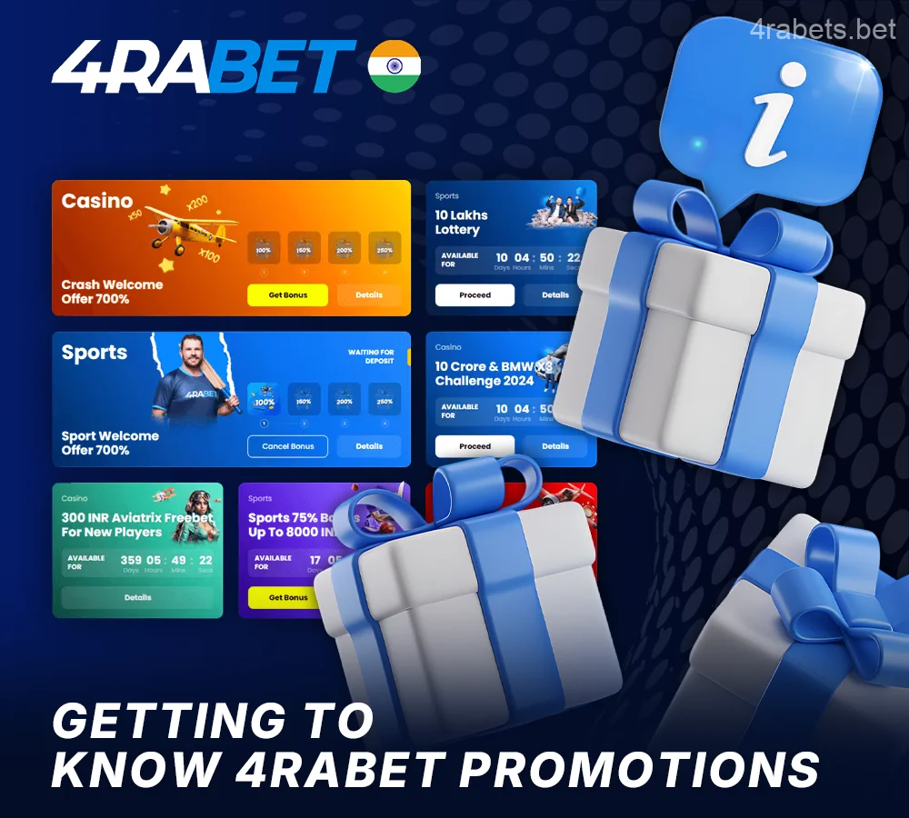 About the bonuses section at 4rabet Casino - information